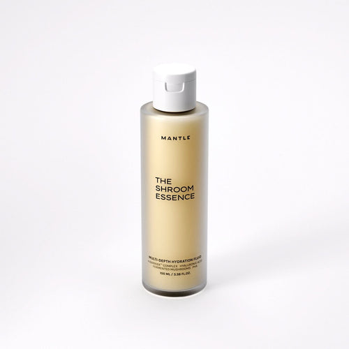 The Shroom Essence by MANTLE - multi-depth hydration essence in a frosted glass bottle